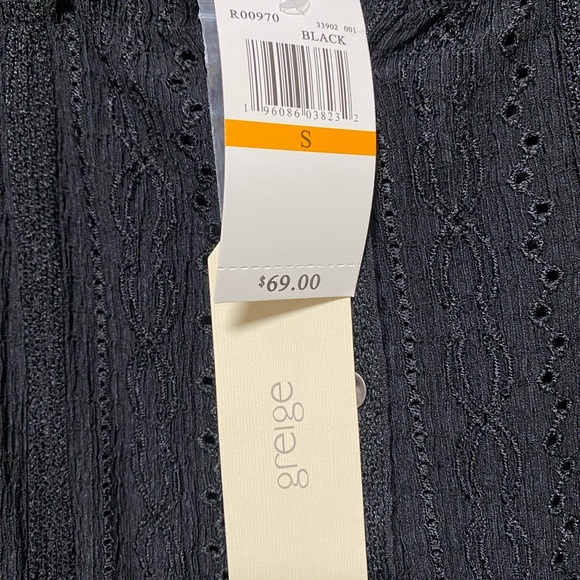 GREIGE BLACK EYELET DRESS - SIZE S - NWT - RETAIL $69 - Picture 2 of 7